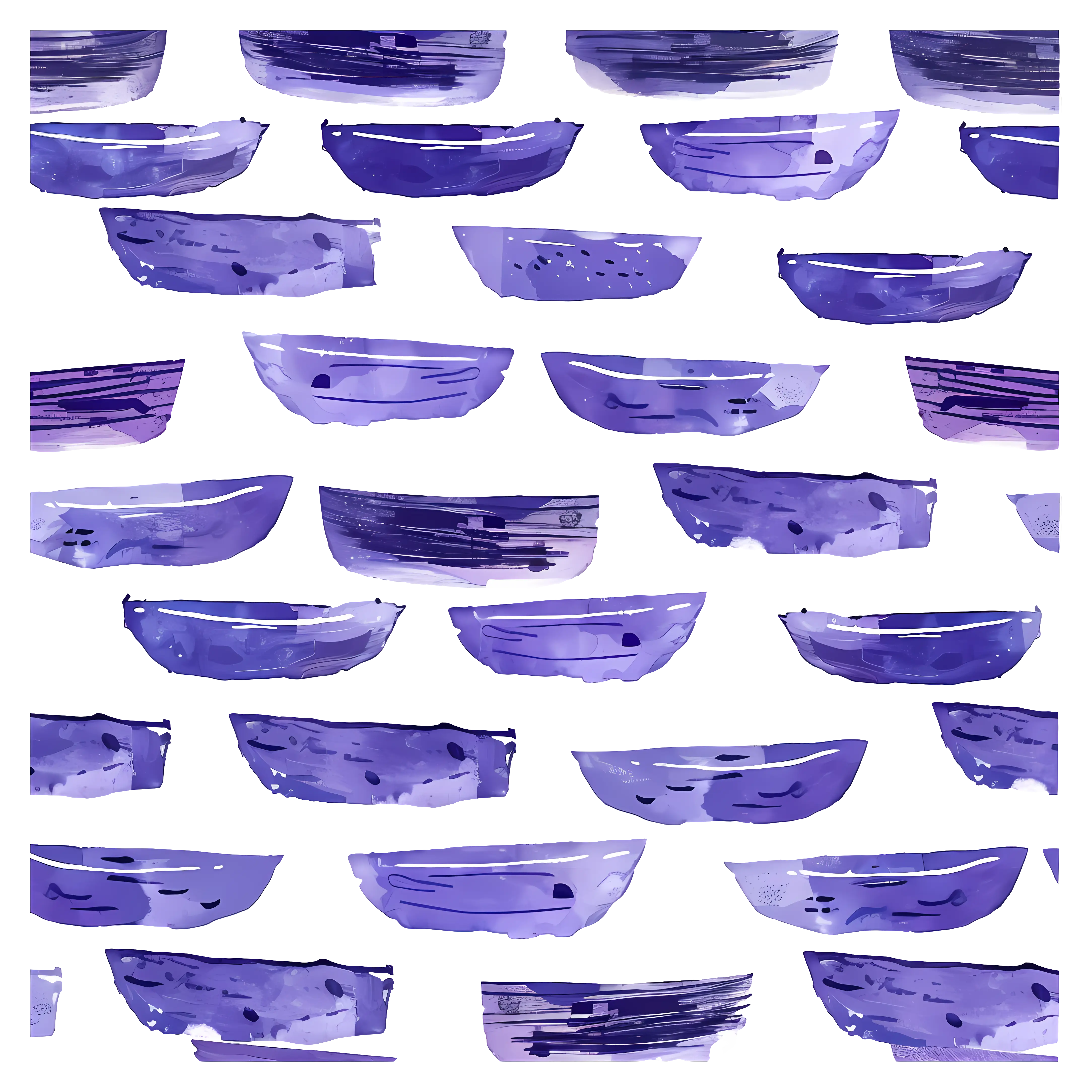 Purple Boats Watercolor Pattern