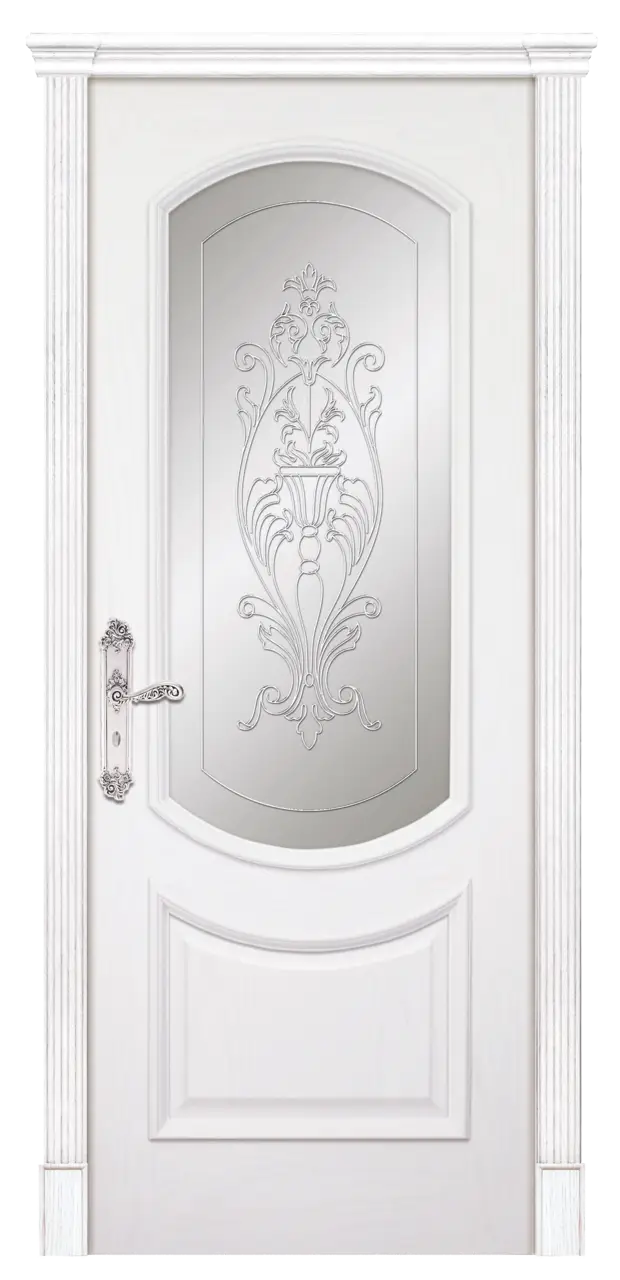 White Decorative Door with Glass Panel