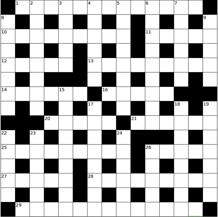 Crossword Puzzle Grid