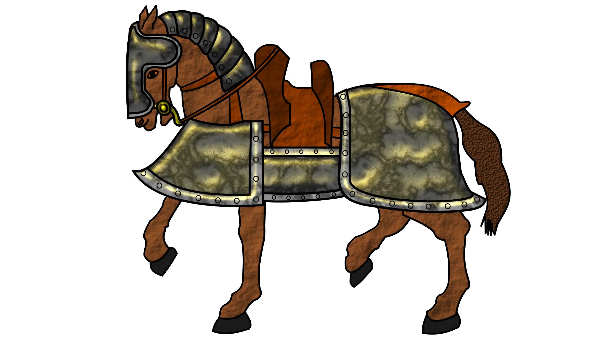 Medieval Armored Horse