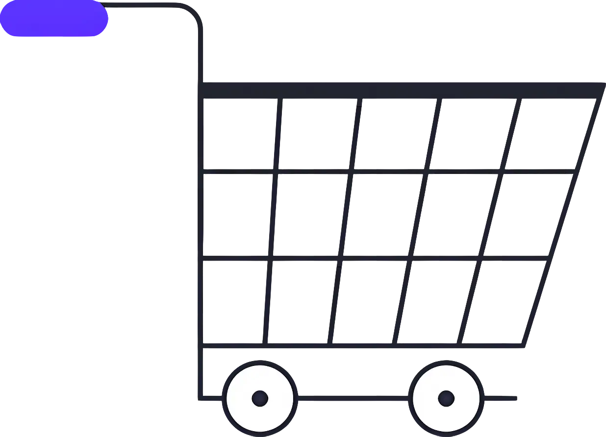 Line Design of Empty Shopping Cart