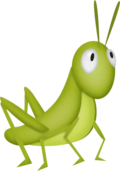 Cartoon Green Grasshopper Illustration