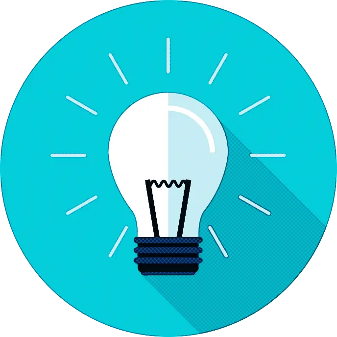 Bright Light Bulb Icon for Inspiration
