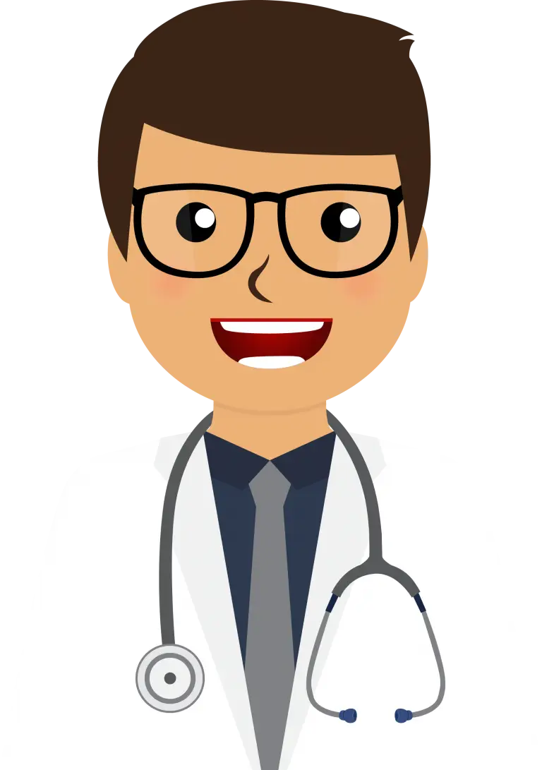 Cartoon Doctor Illustration with Stethoscope