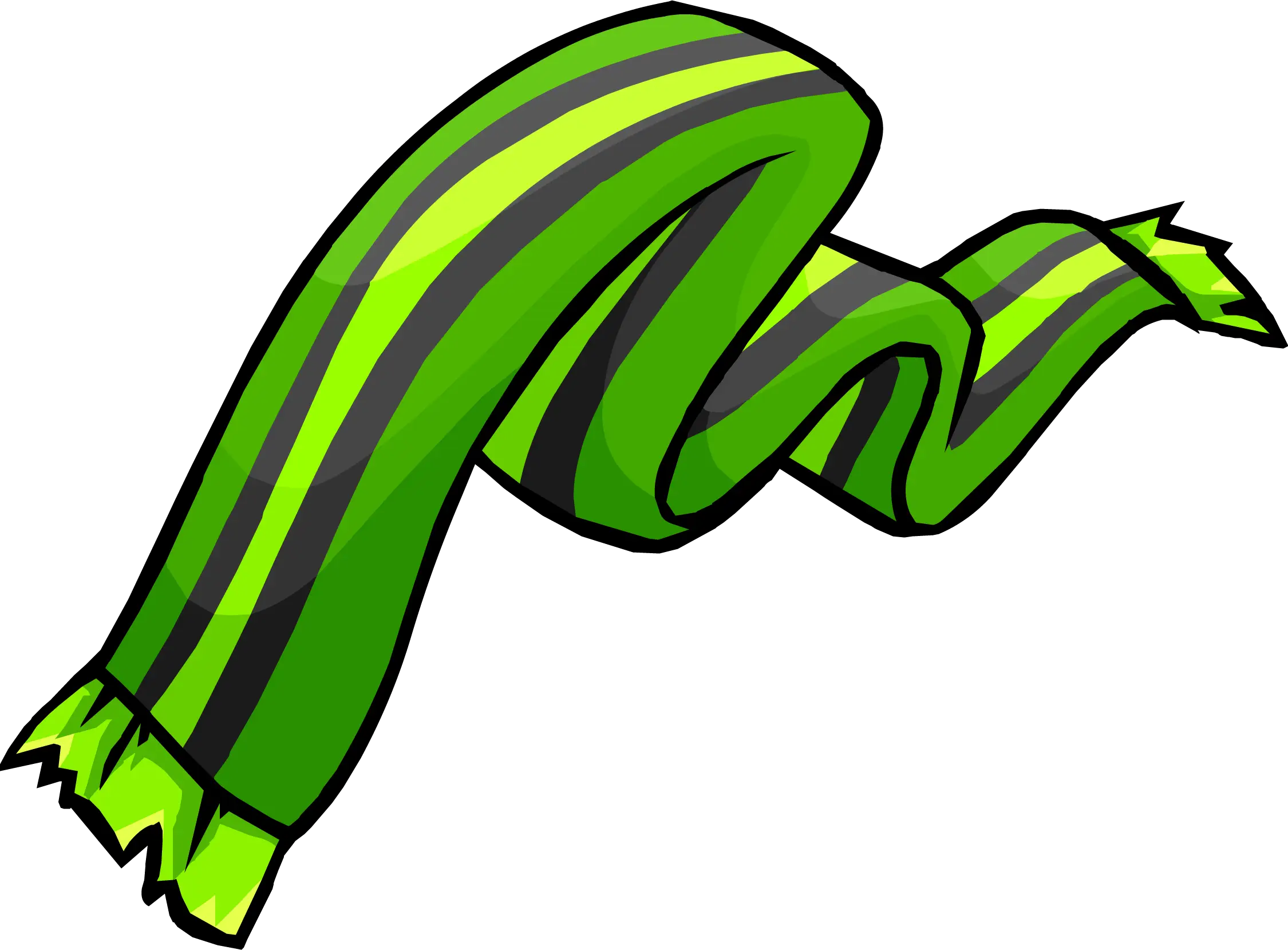 Green Striped Scarf