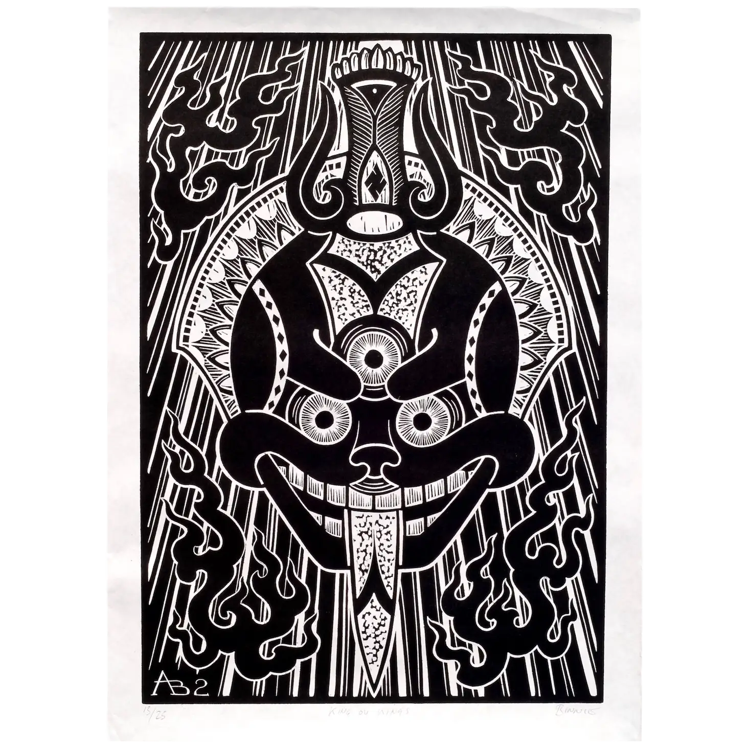 Intricate Black and White Tattoo Design