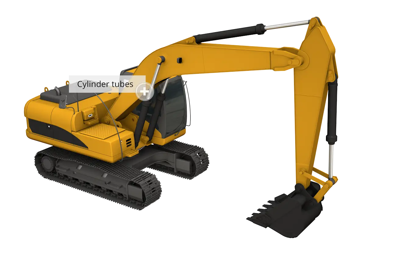 Yellow Excavator Machine for Construction
