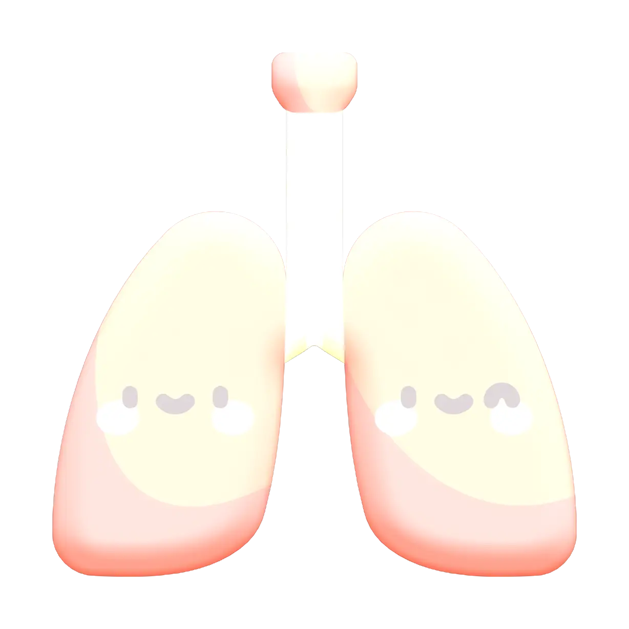 Cute Illustration of Smiling Lungs