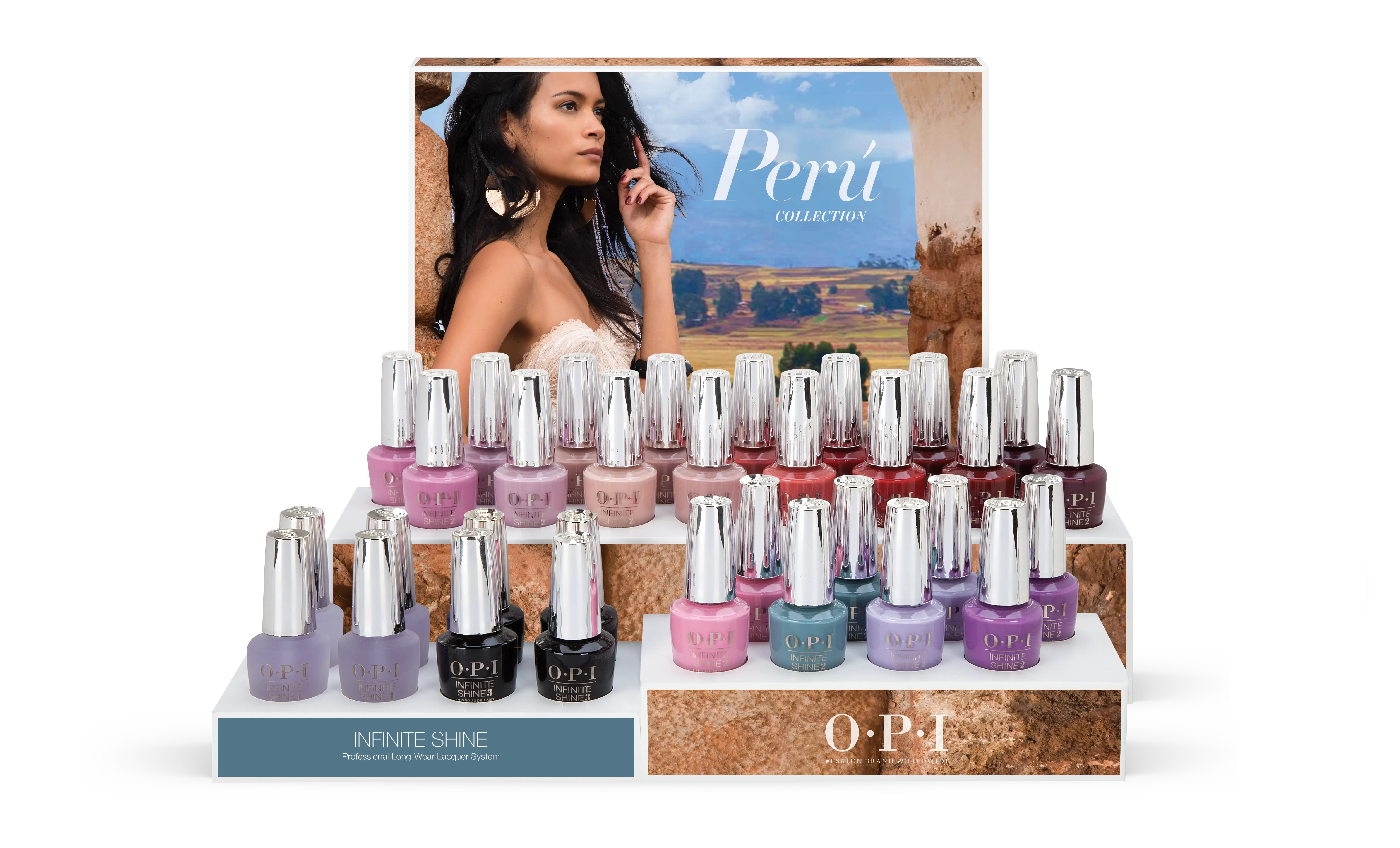 Nail Polish Display with Various Colors