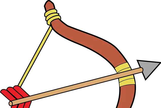 Traditional Bow and Arrow Illustration
