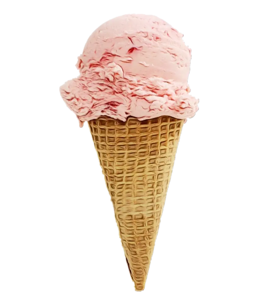 Pink Ice Cream Cone Visual