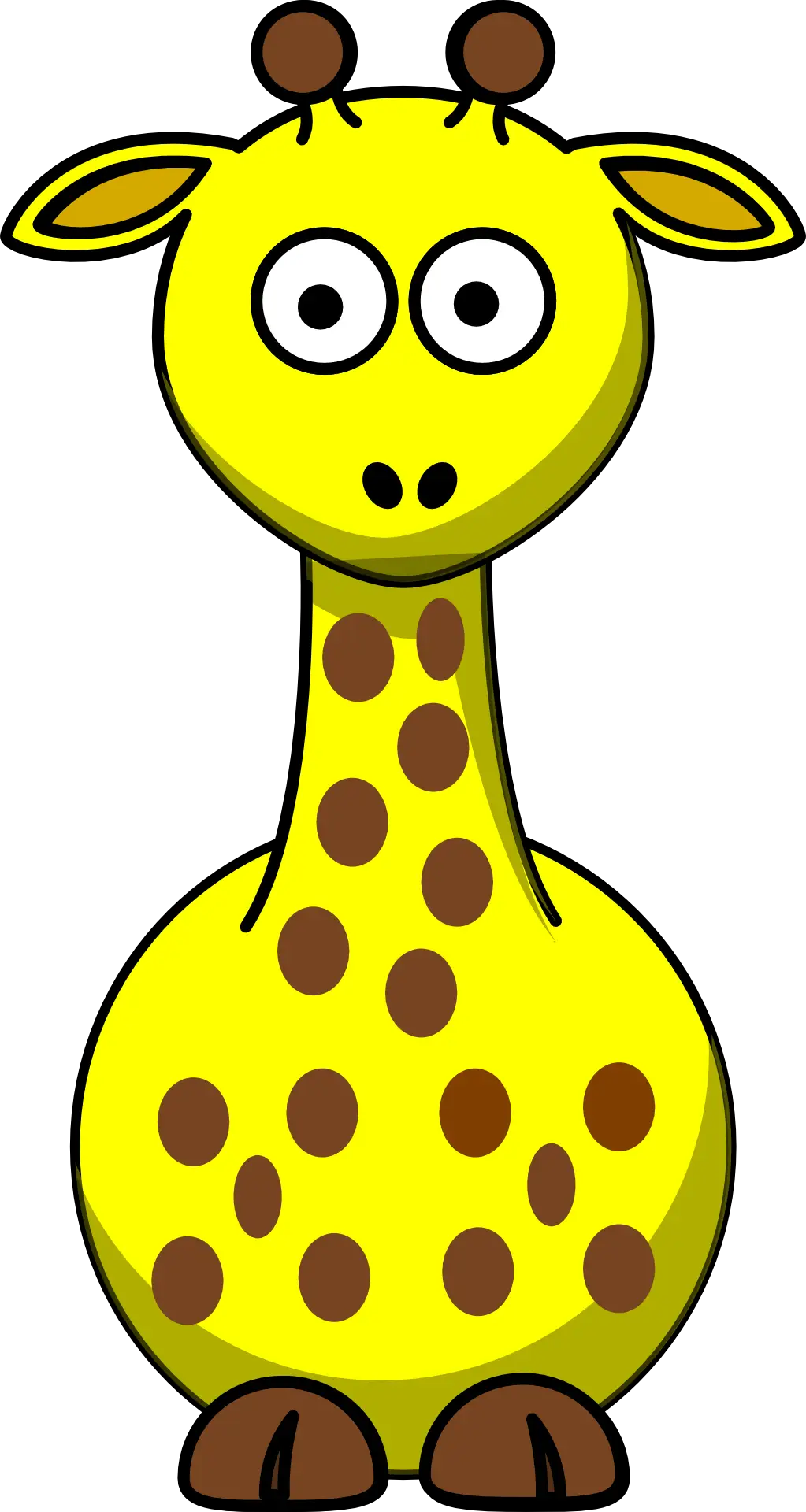 Yellow Cartoon Giraffe Illustration