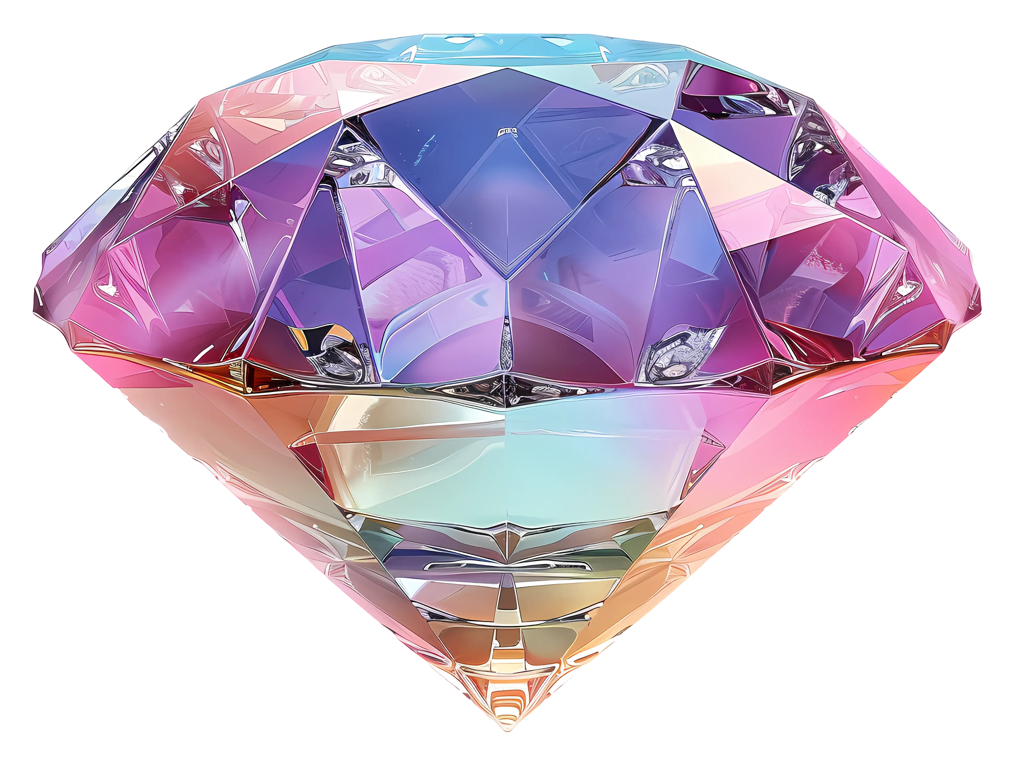 Multicolor Shiny Diamond Gemstone