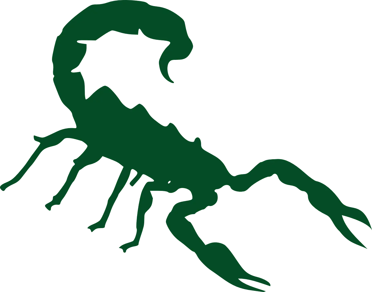 Green Scorpion Graphic Silhouette Design
