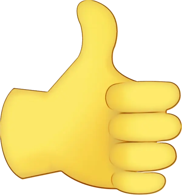 Yellow Thumbs Up Emoji Icon
