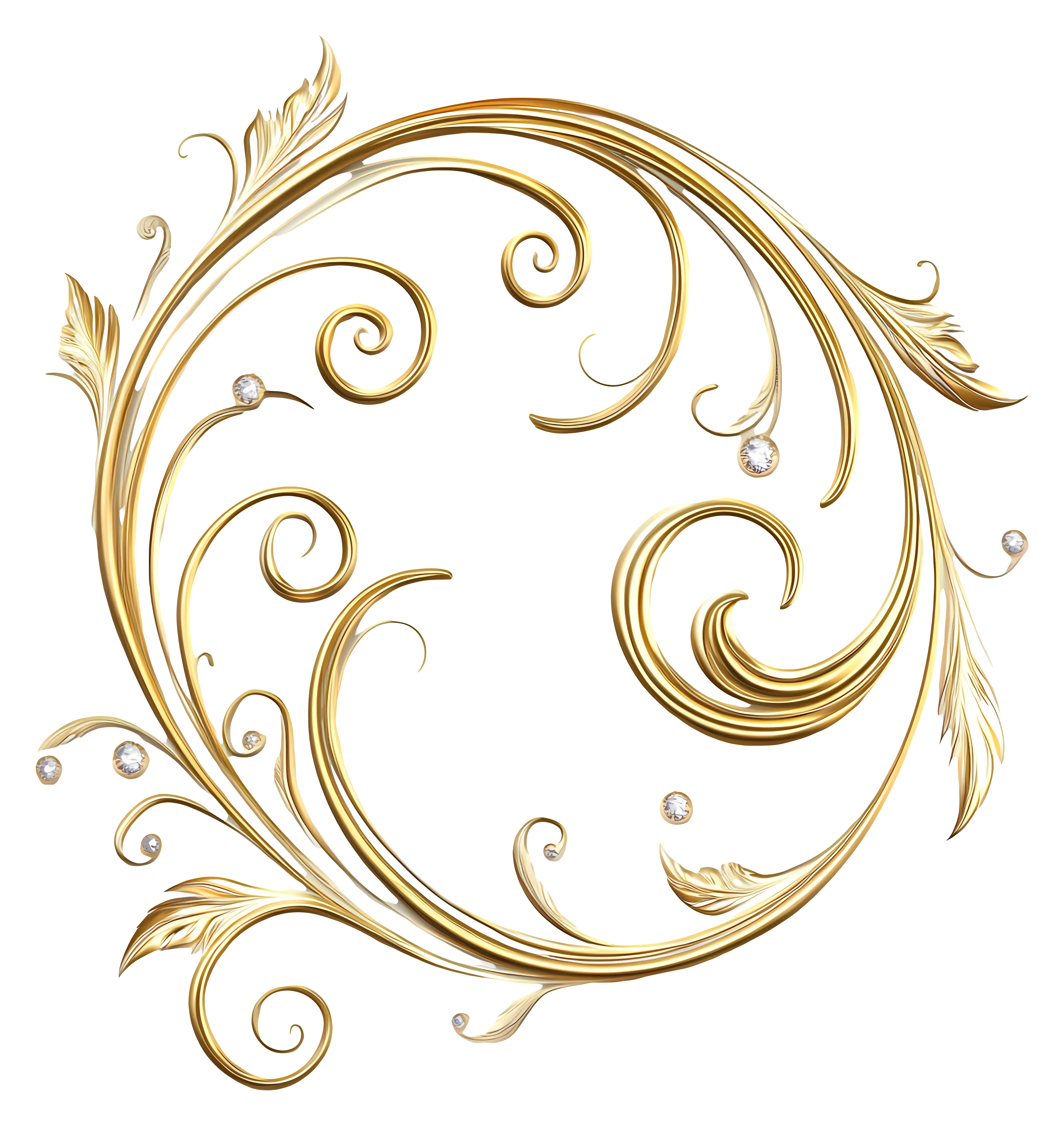 Elegant Golden Swirl