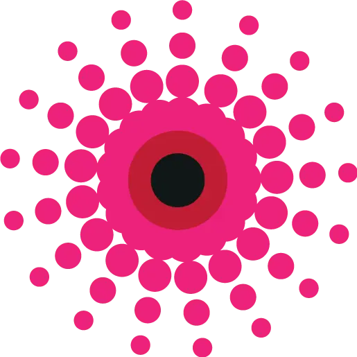 Pink Abstract Floral Symbol Design