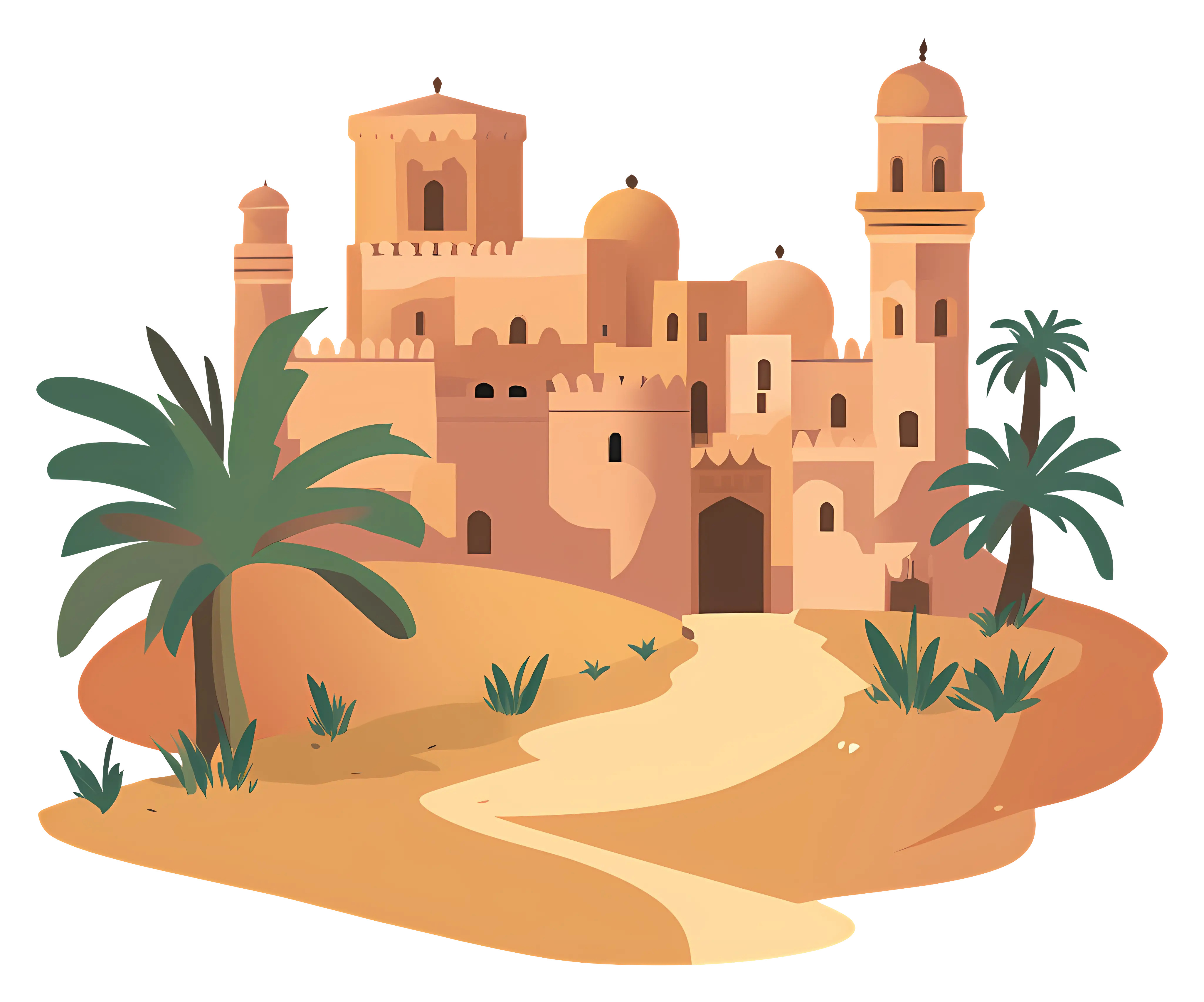 Desert Castle Illustration