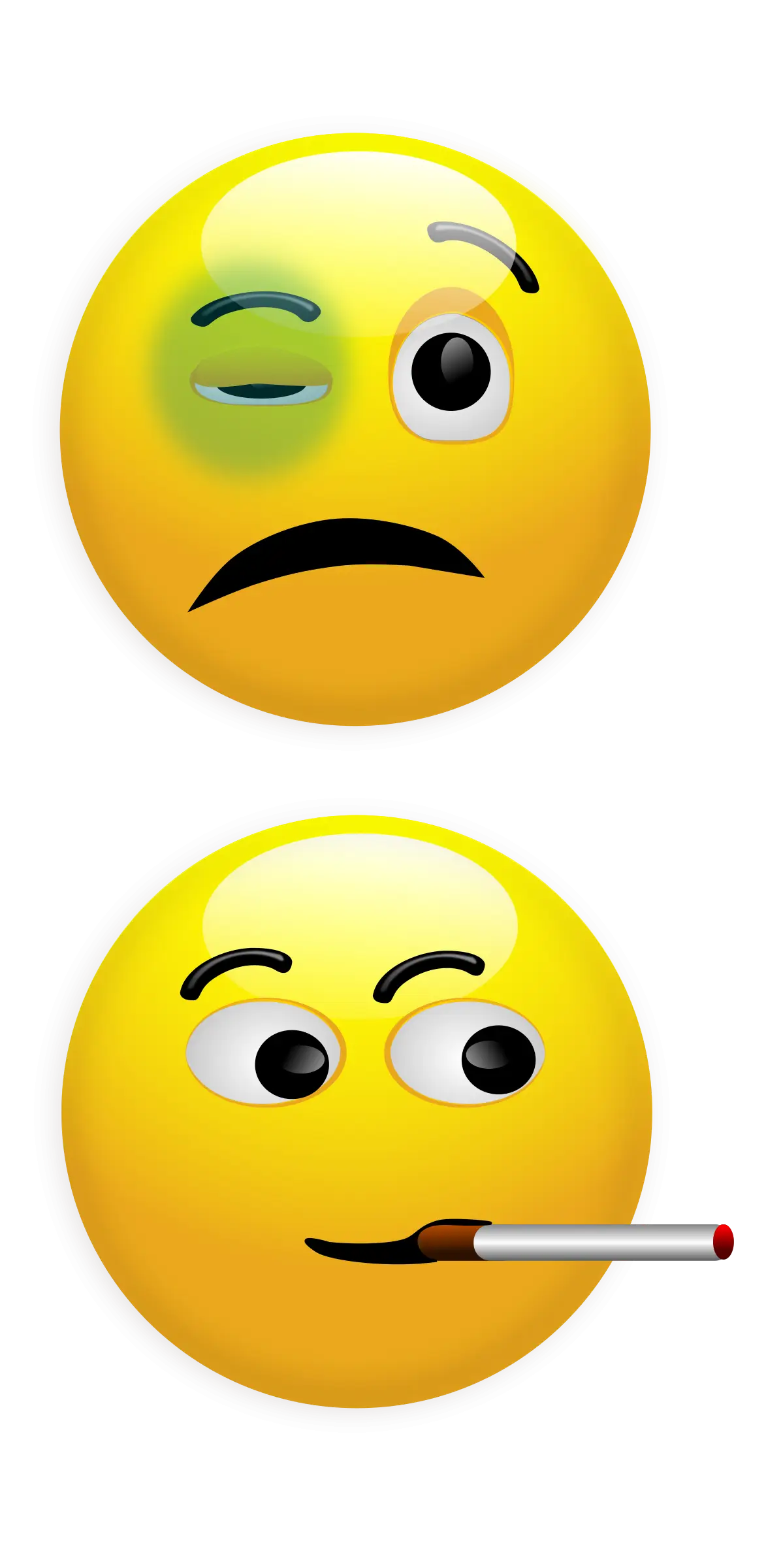 Set of Emoticons with Varied Expressions