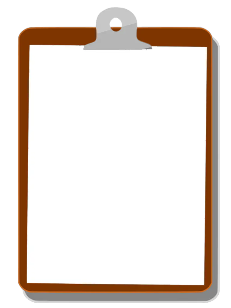 Simple Clipboard with a Brown Frame