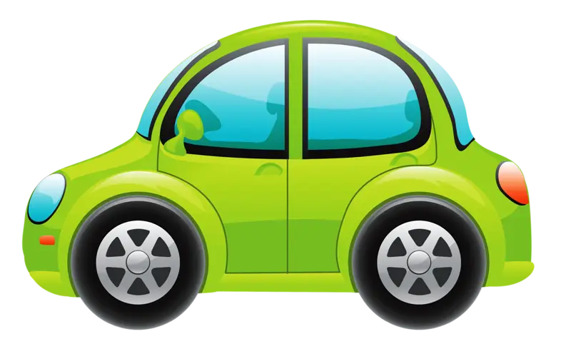 Cartoon Style Green Car