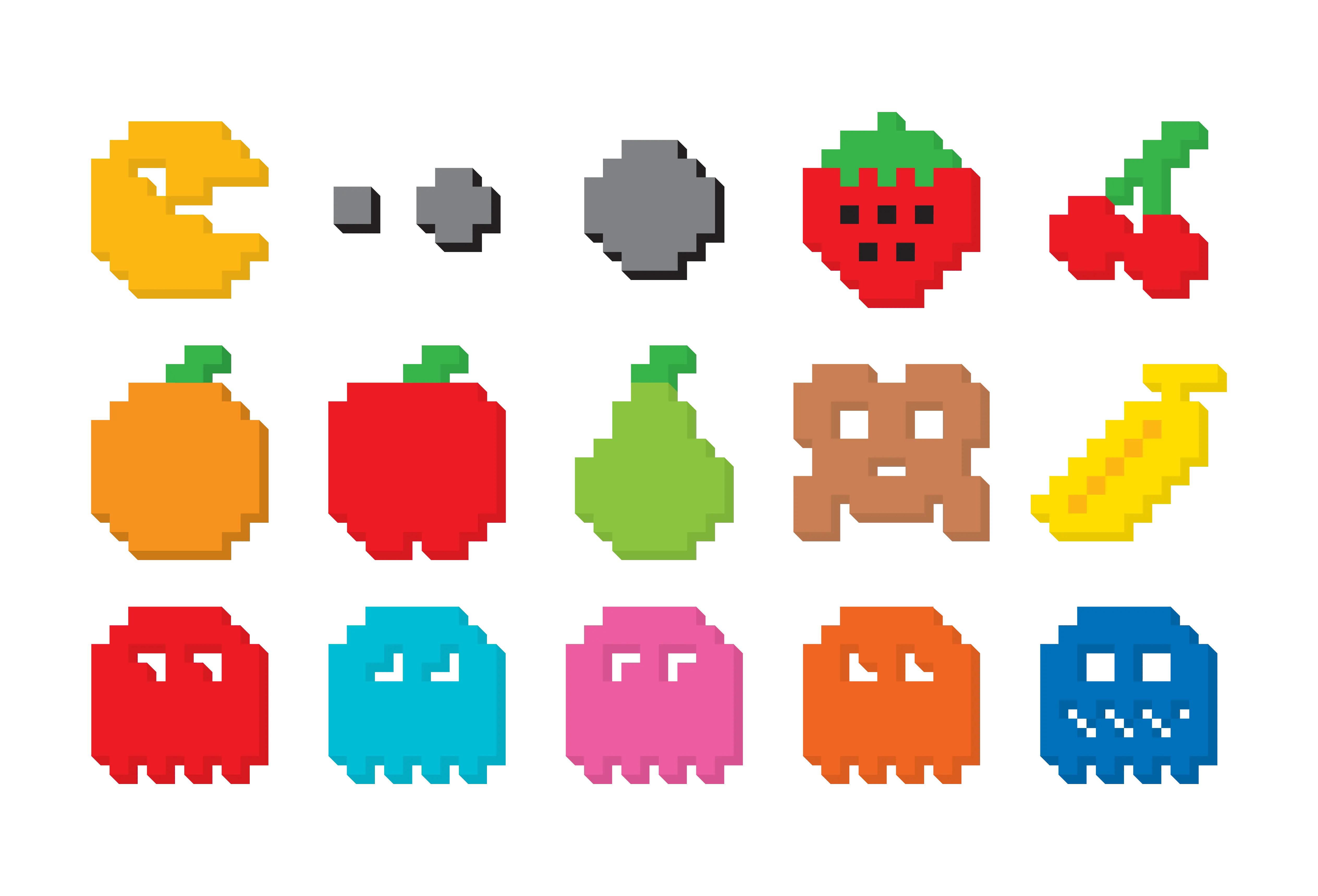 Retro Pixel Art Game Icons