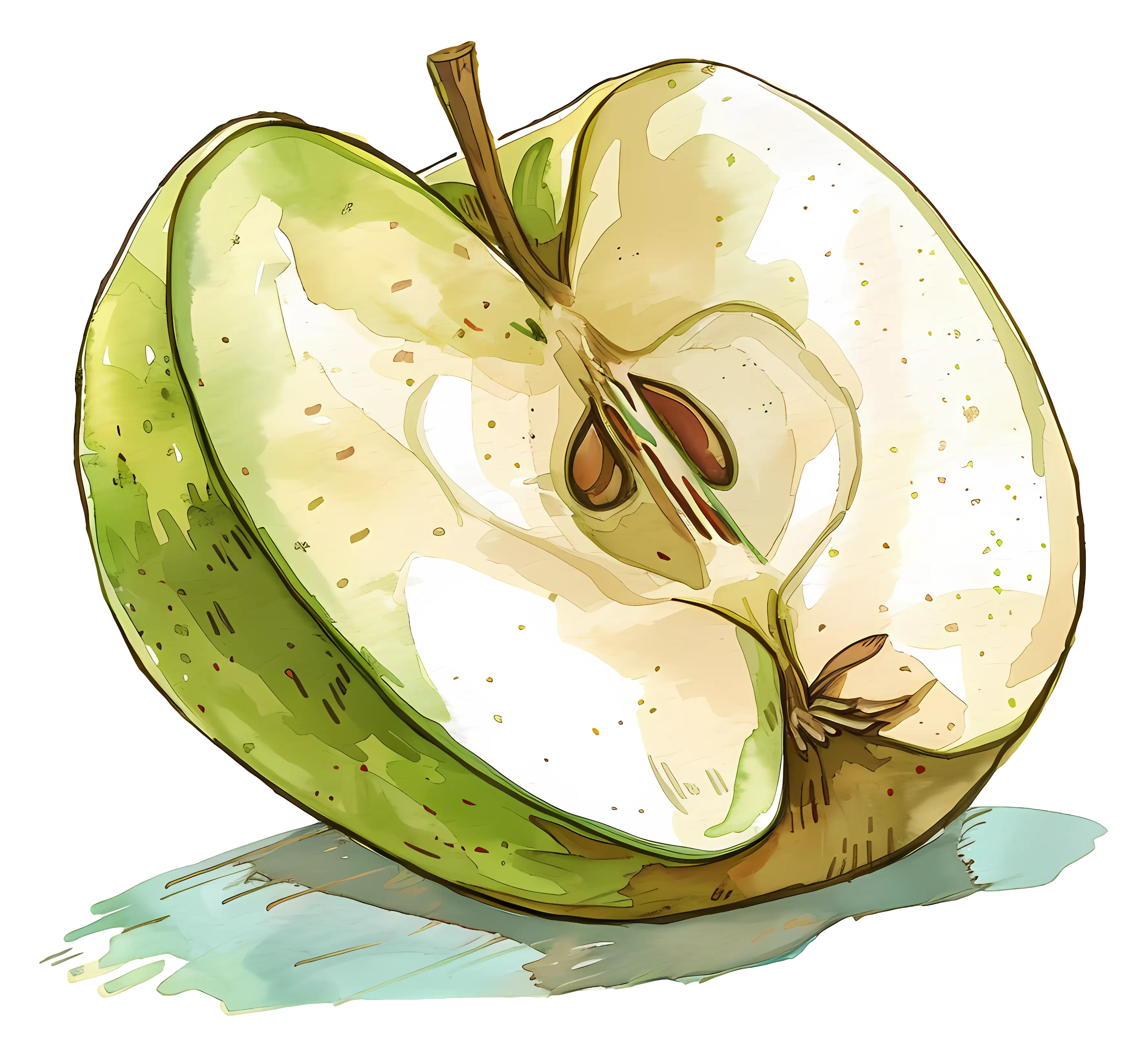 Fresh Green Apple Slice