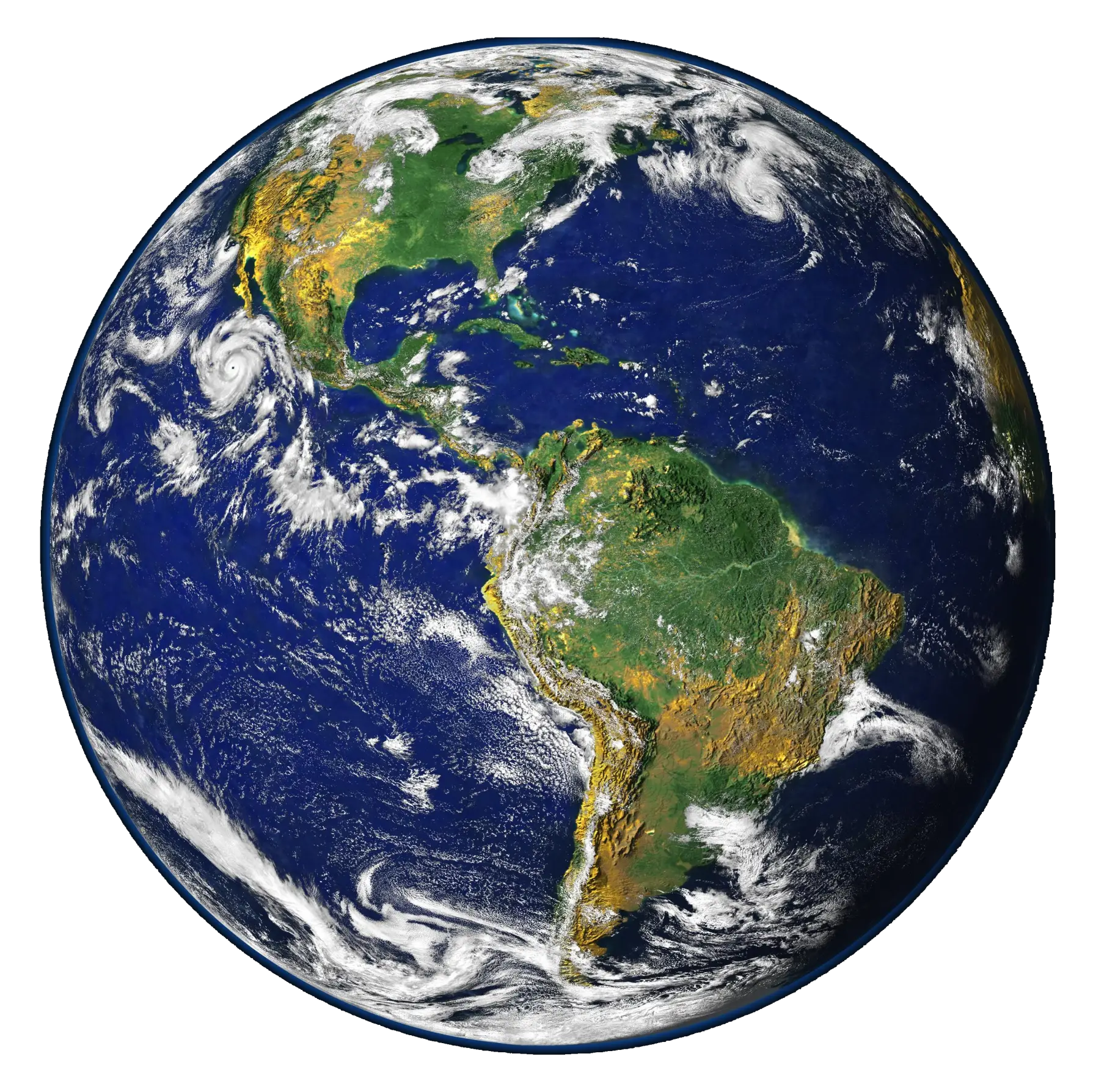 Beautiful View of Earth Planet from Space