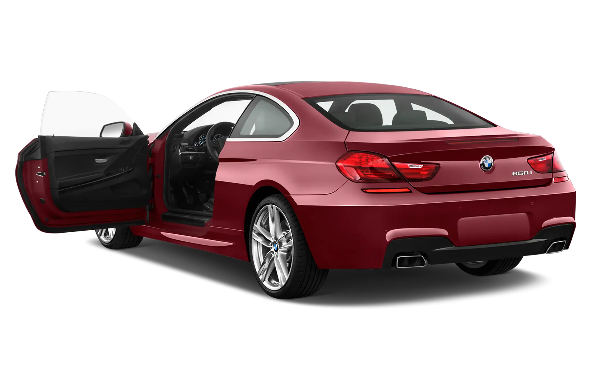 Red Car with Open Door