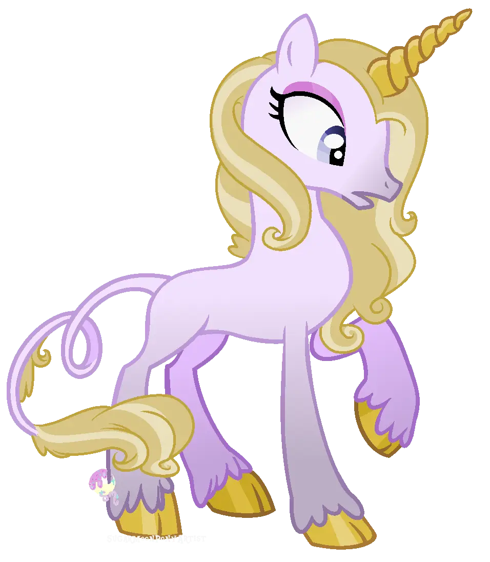 Purple Unicorn Cartoon Illustration