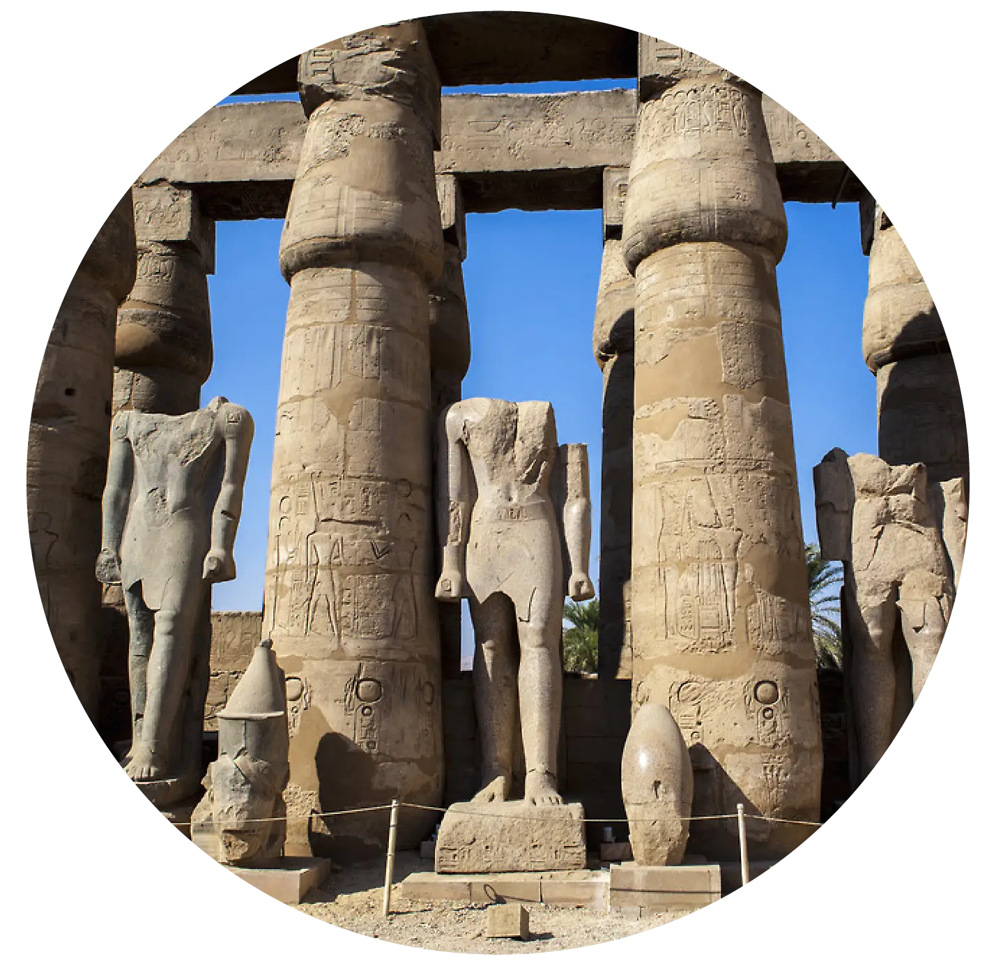 Ancient Egyptian Ruins with Statues