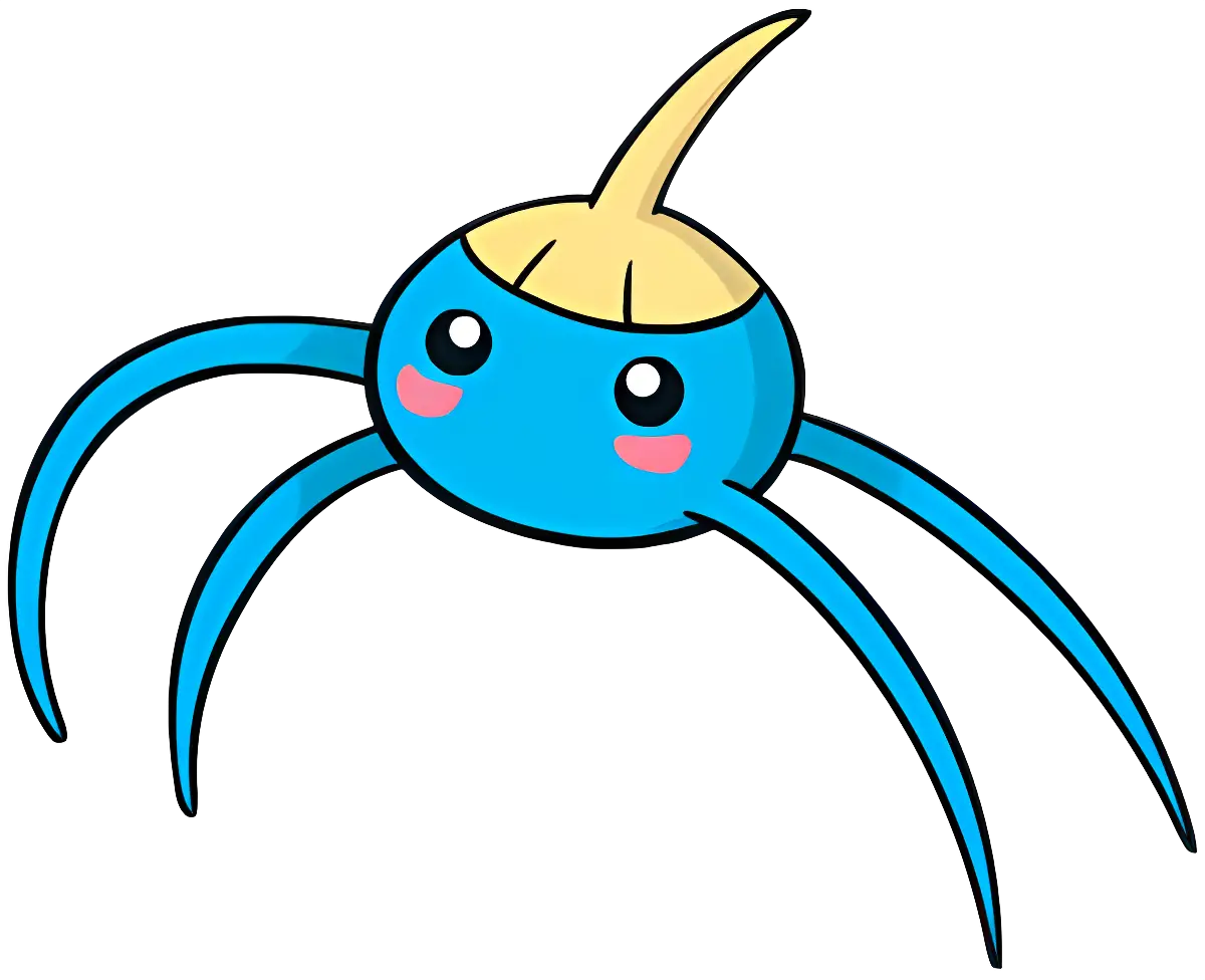 Cute Blue Cartoon Spider