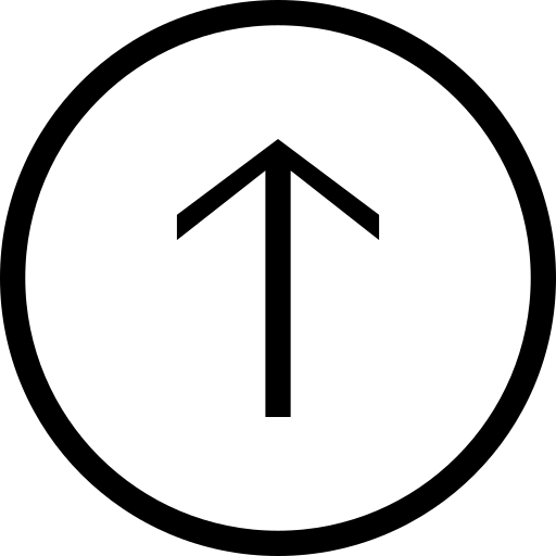 Up Arrow in Circle Symbol
