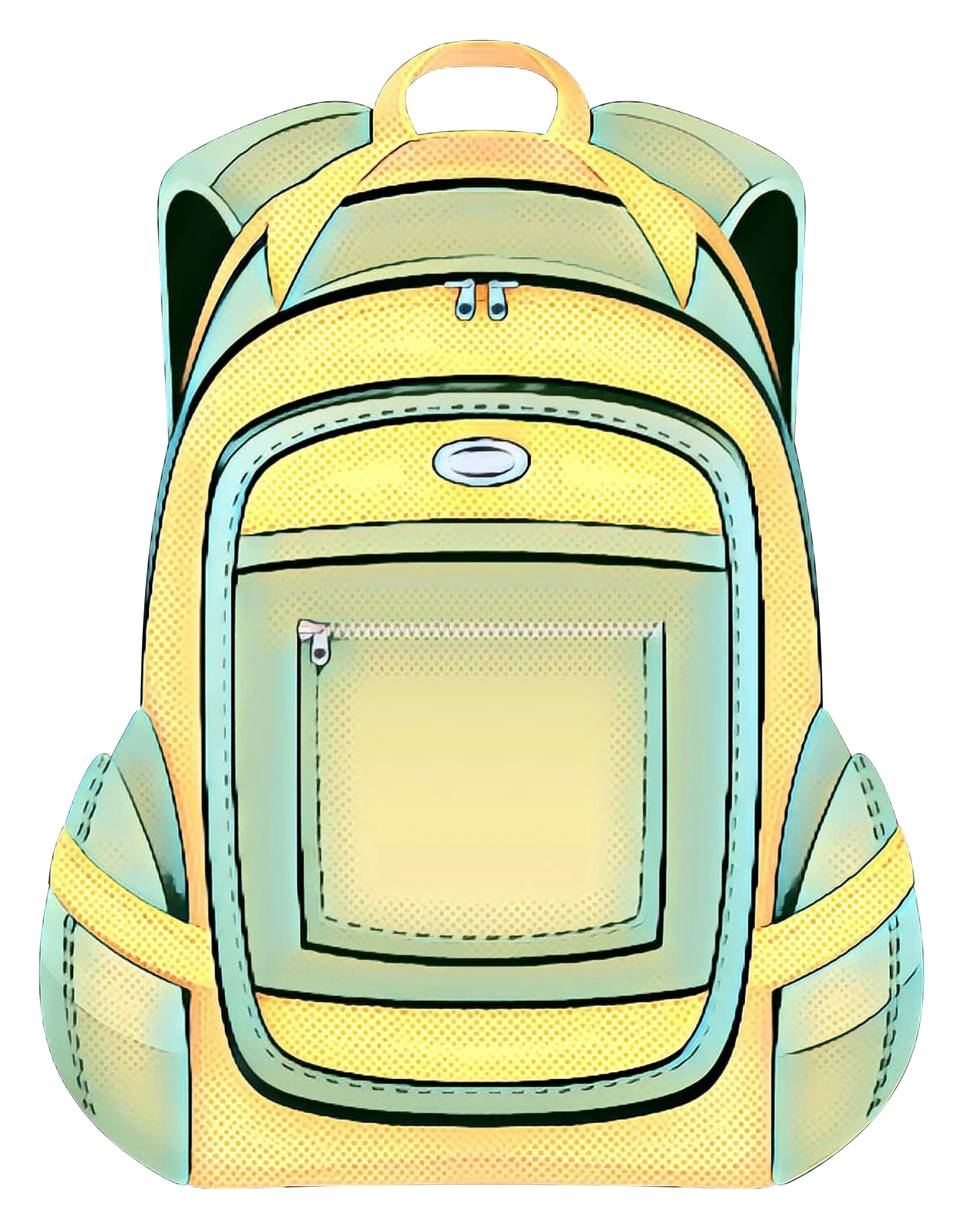 Yellow Backpack Cartoon Design