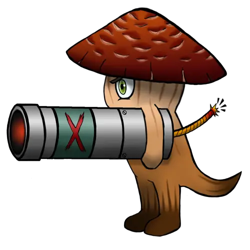 Mushroom Cannon Cartoon