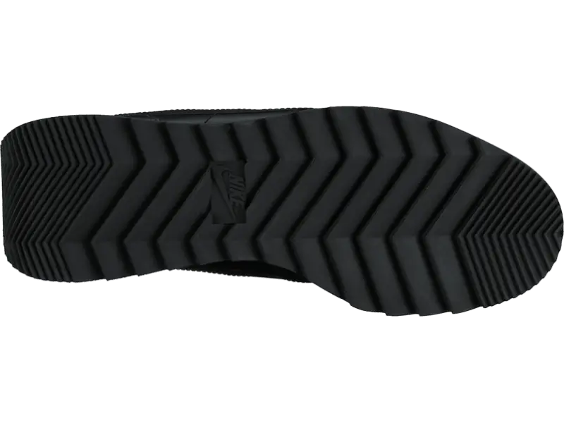 Black Rubber Shoe Sole with Tread Pattern