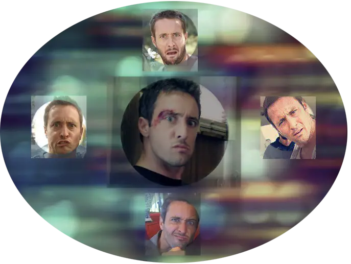 Collage of Faces with Various Expressions