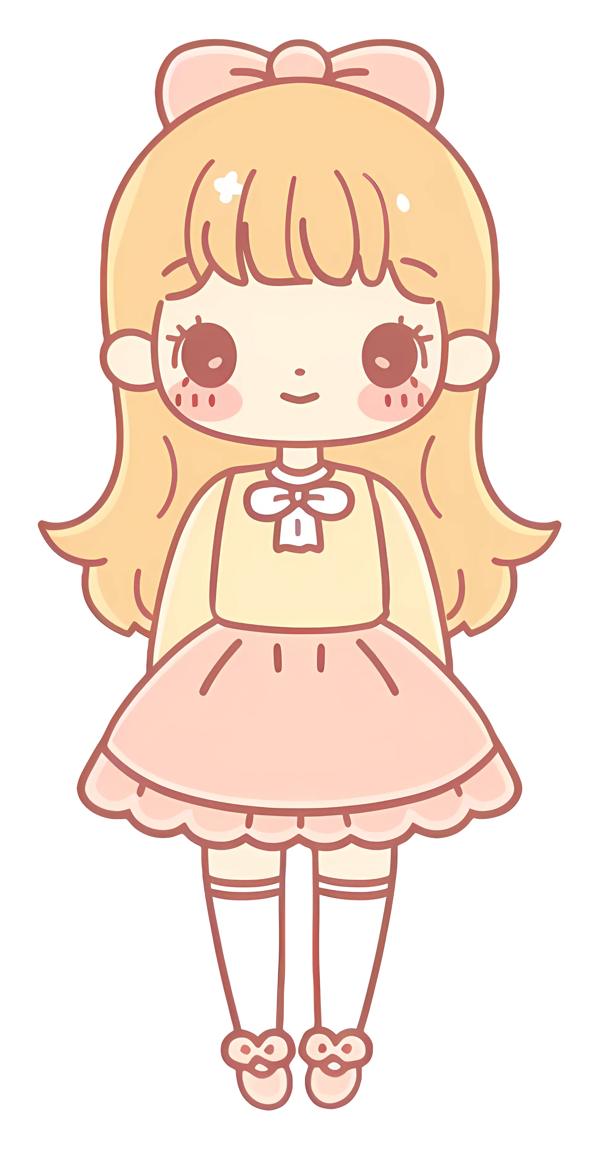 Cute Doll with a Pink Dress