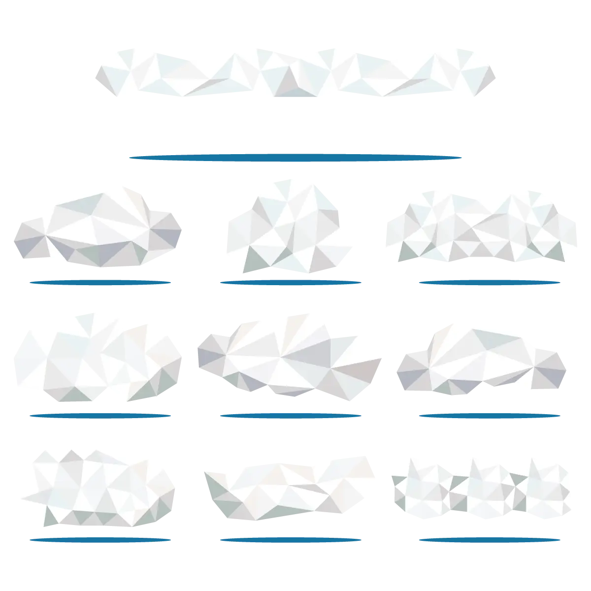 Polygonal Clouds in Geometric Style