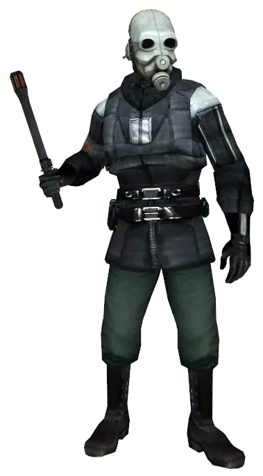 Masked Soldier Character in Combat Gear