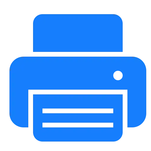 Blue Printer Icon Design
