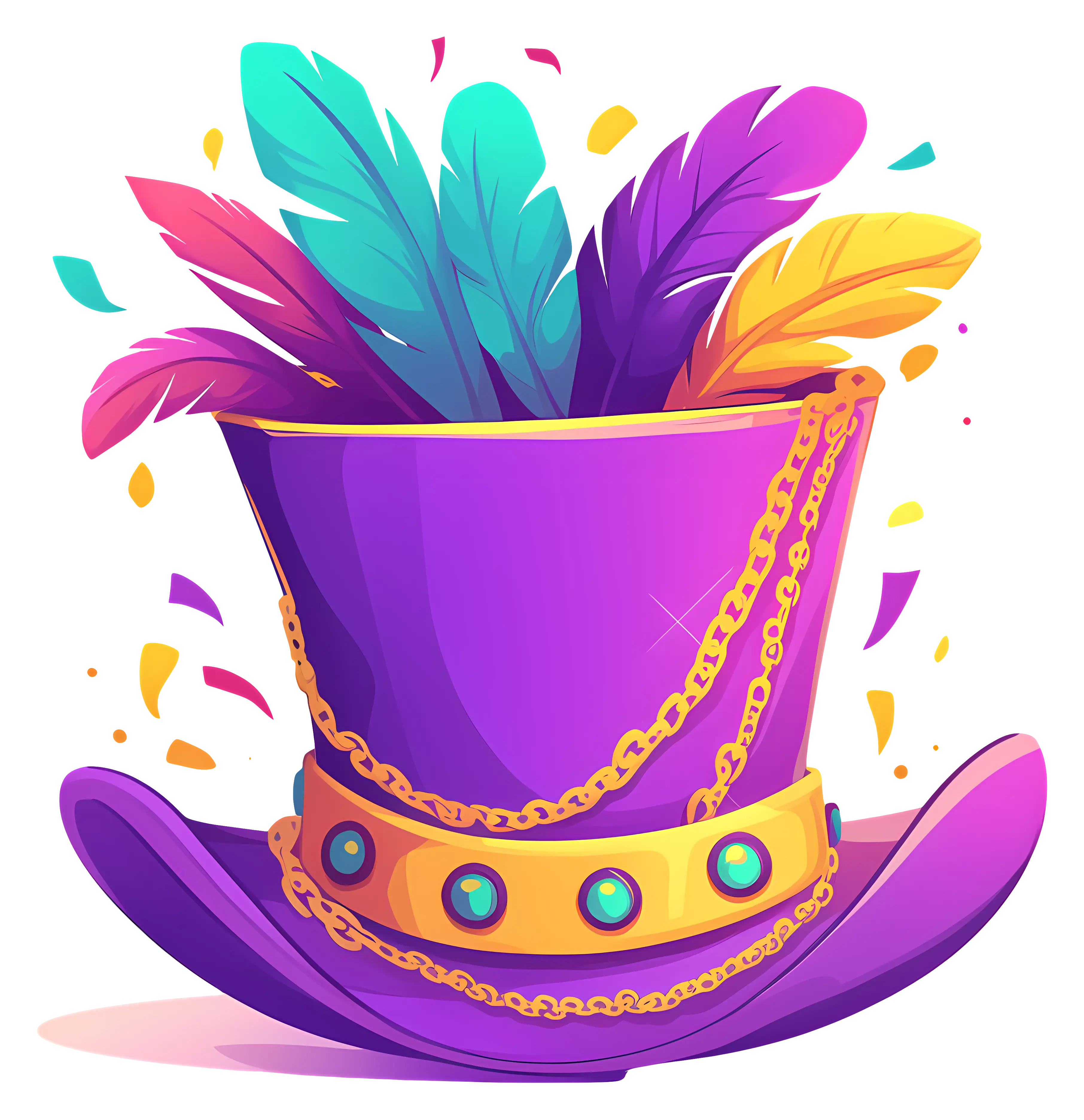 Colorful Feathered Hat