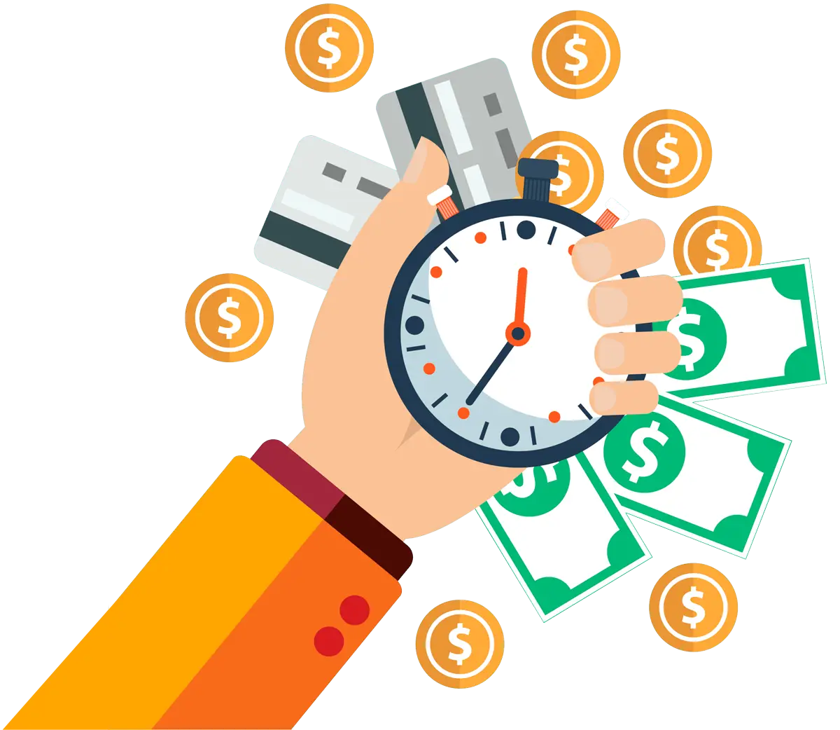 Illustration of Time and Money Concept