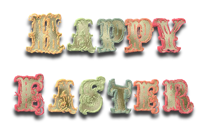 Happy Easter Greeting Text