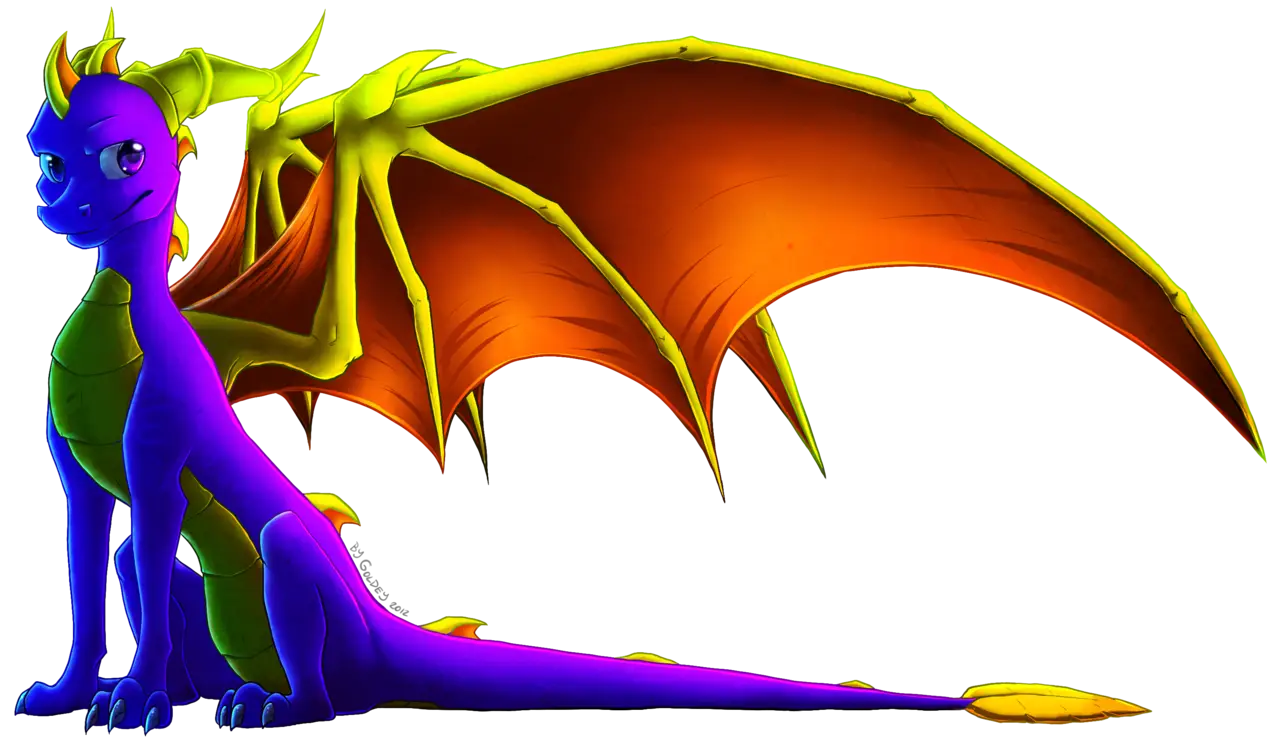 Colorful Fantasy Dragon with Wings