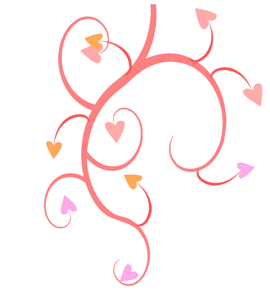 Heart Vine Romantic Illustration