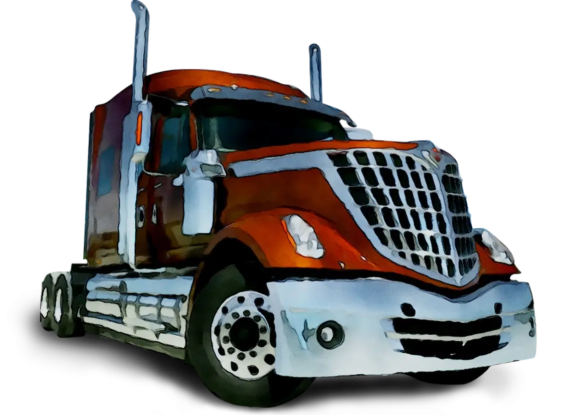 Red Semi Truck Illustration