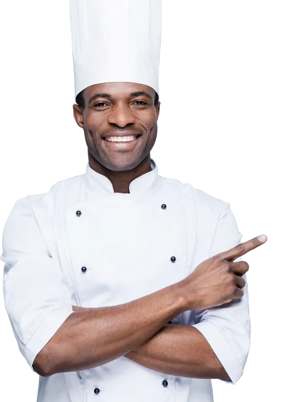 Smiling Chef in Uniform