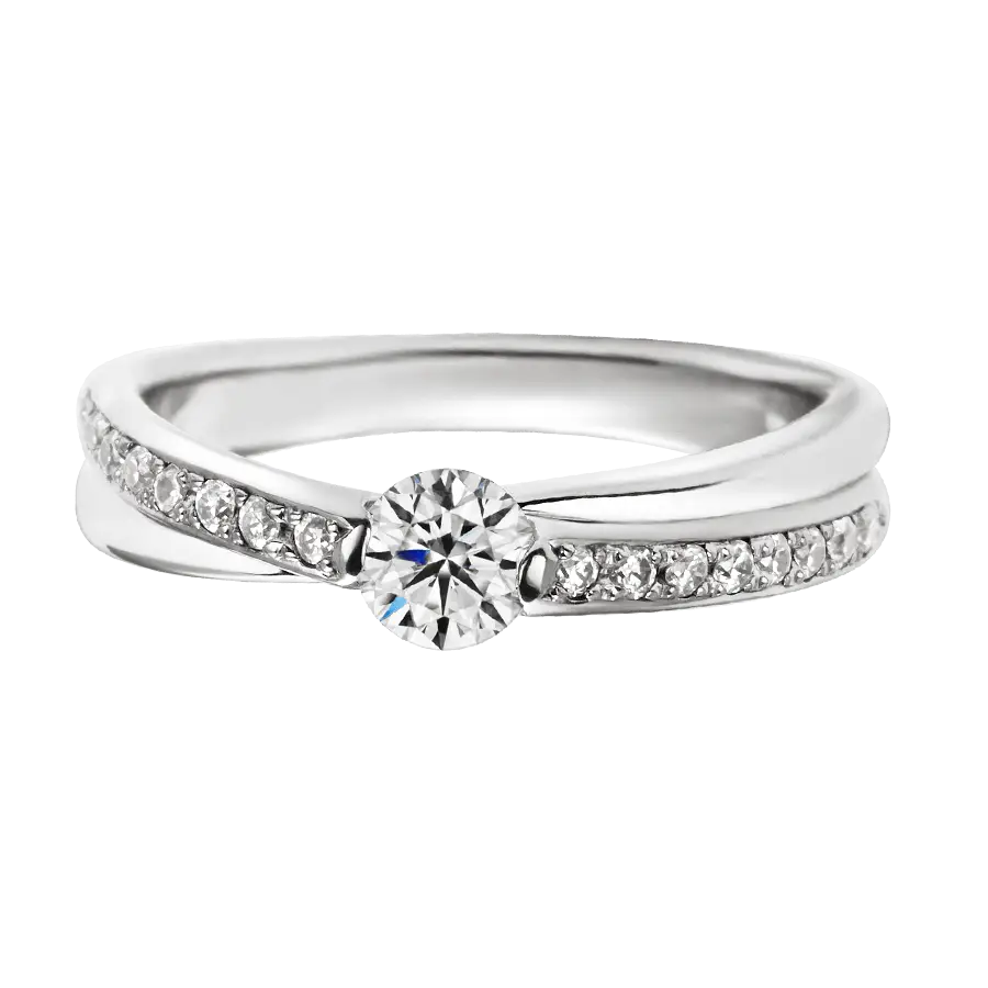 Elegant Diamond Ring with Silver Band