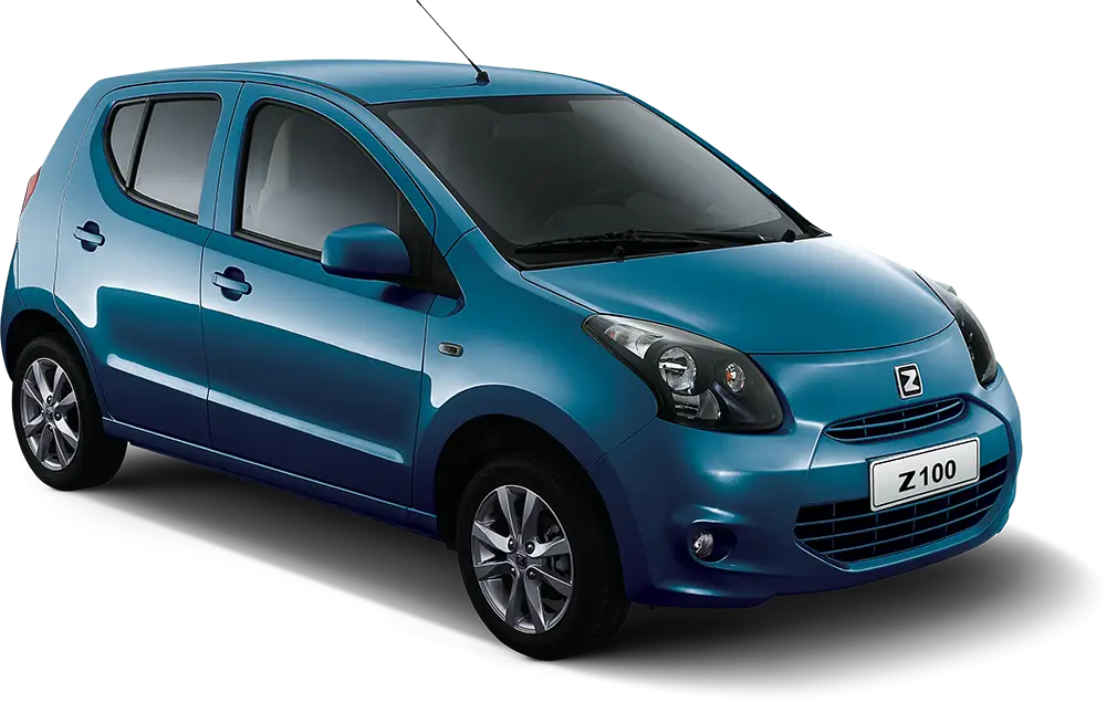 Blue Compact Car